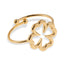 Anillo ajustable con trebol de la suerte 9mm