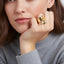 Anillo ajustable liso con dije de abeja esmaltada 10mm