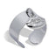 Anillo ajustable liso con dije de labios 10mm