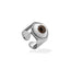 Anillo ajustable  liso con ojo turco cafe 14mm