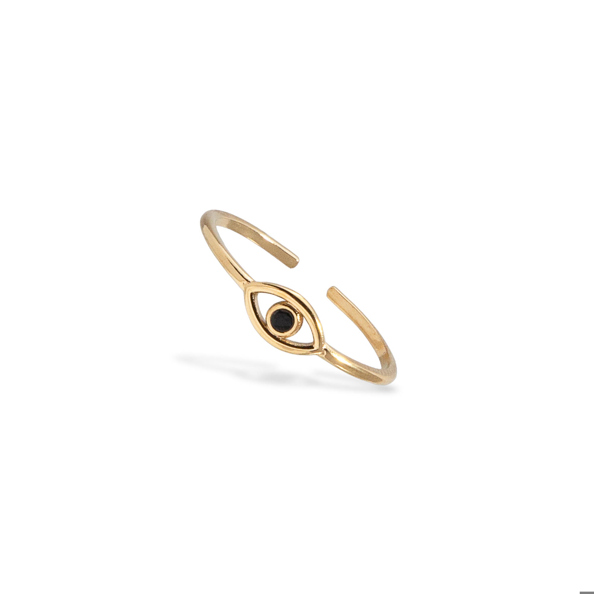 Anillo ajustable ojo liso cristal 5mm