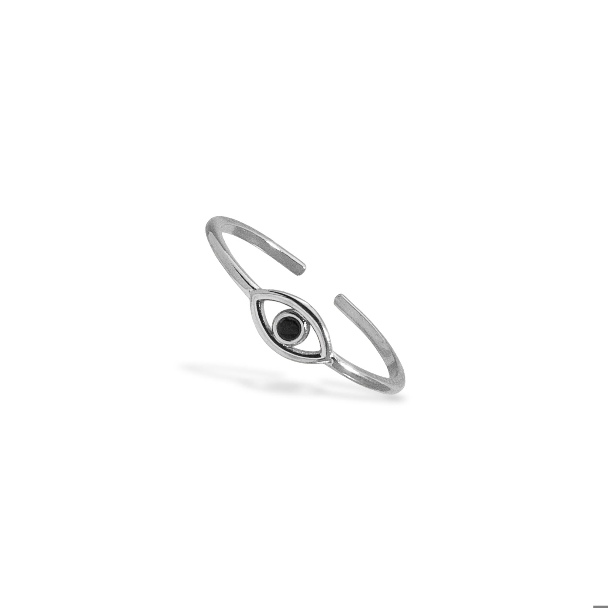 Anillo ajustable ojo liso cristal 5mm