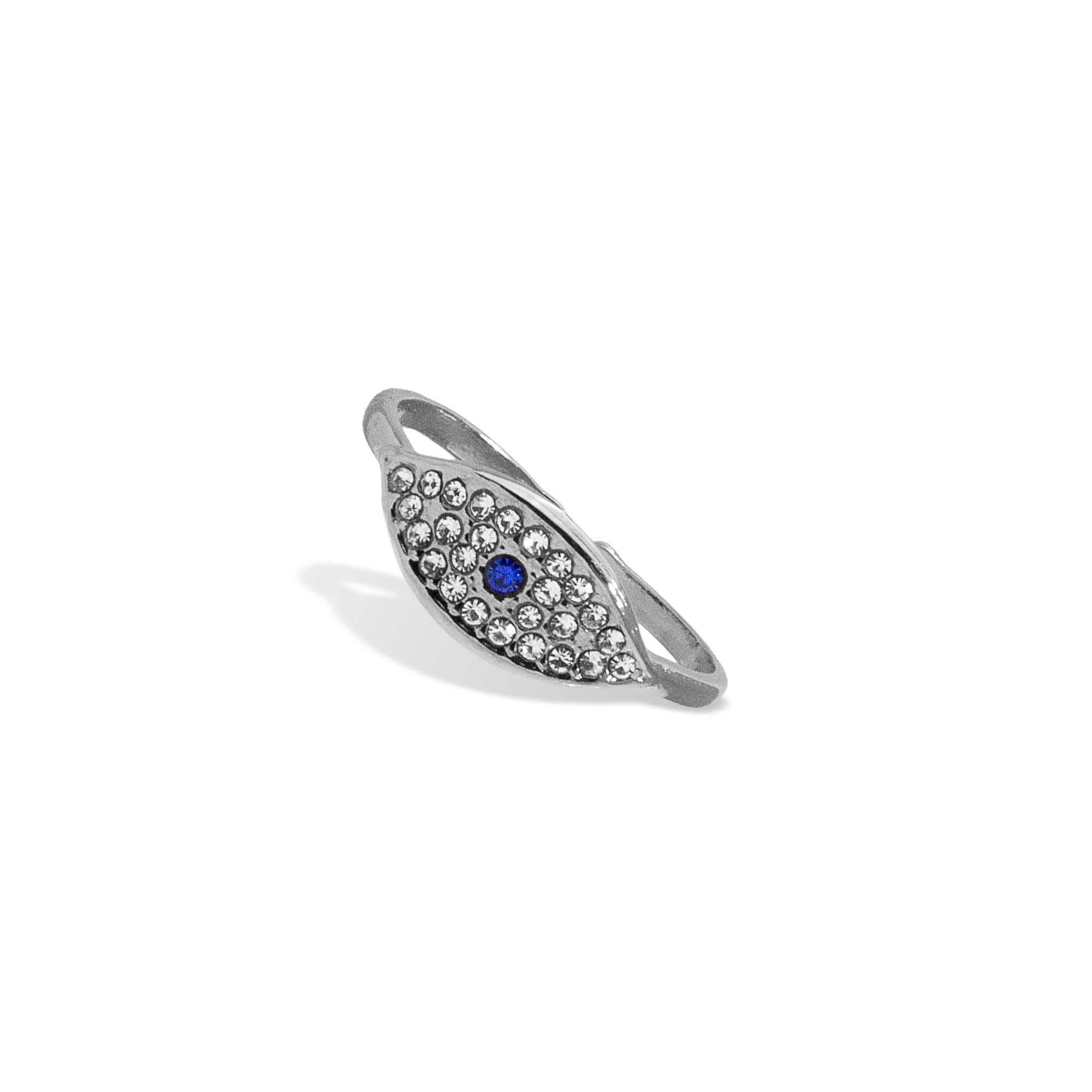 Anillo ajustable ojo con cristales 12mm