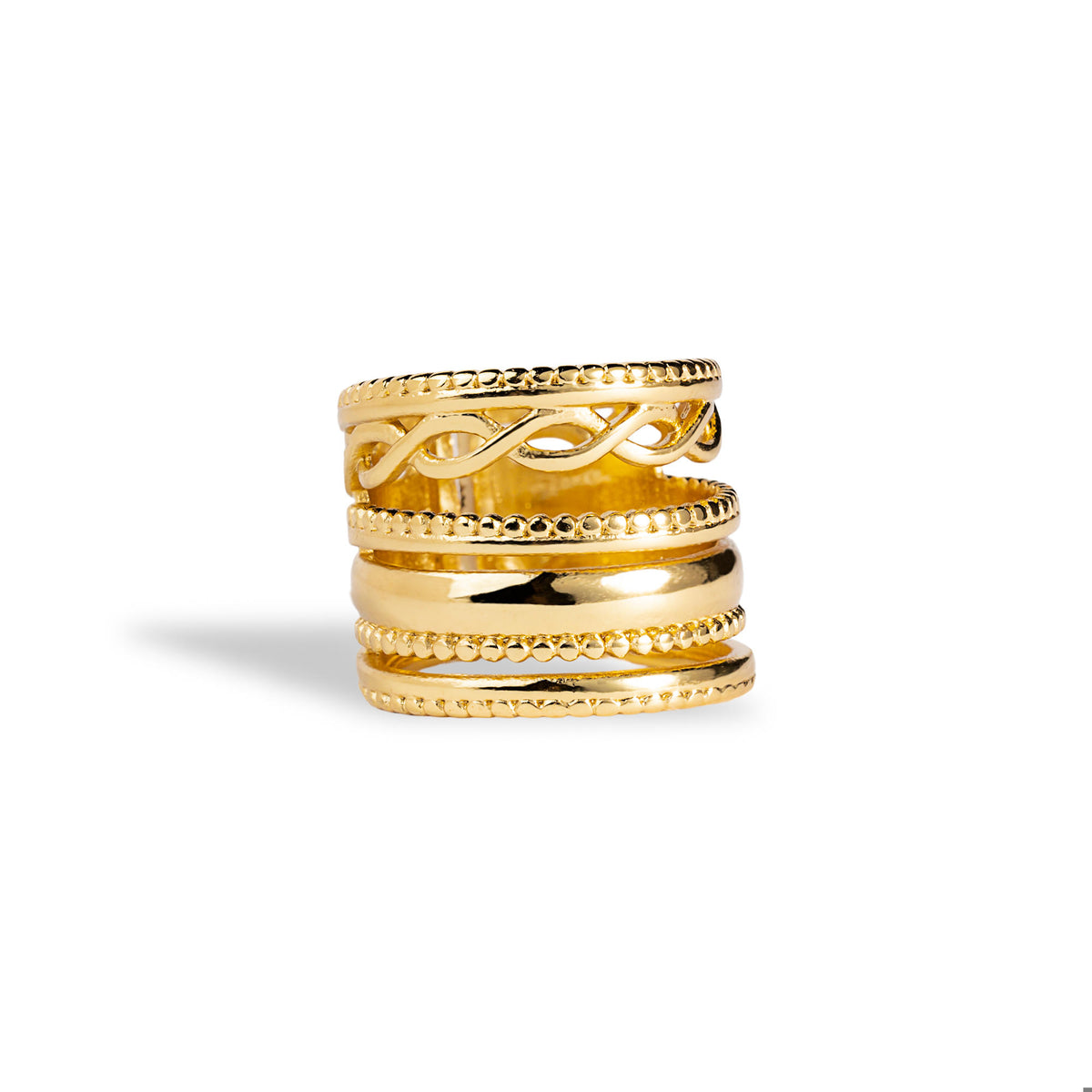Anillo ancho grabado y liso 20mm