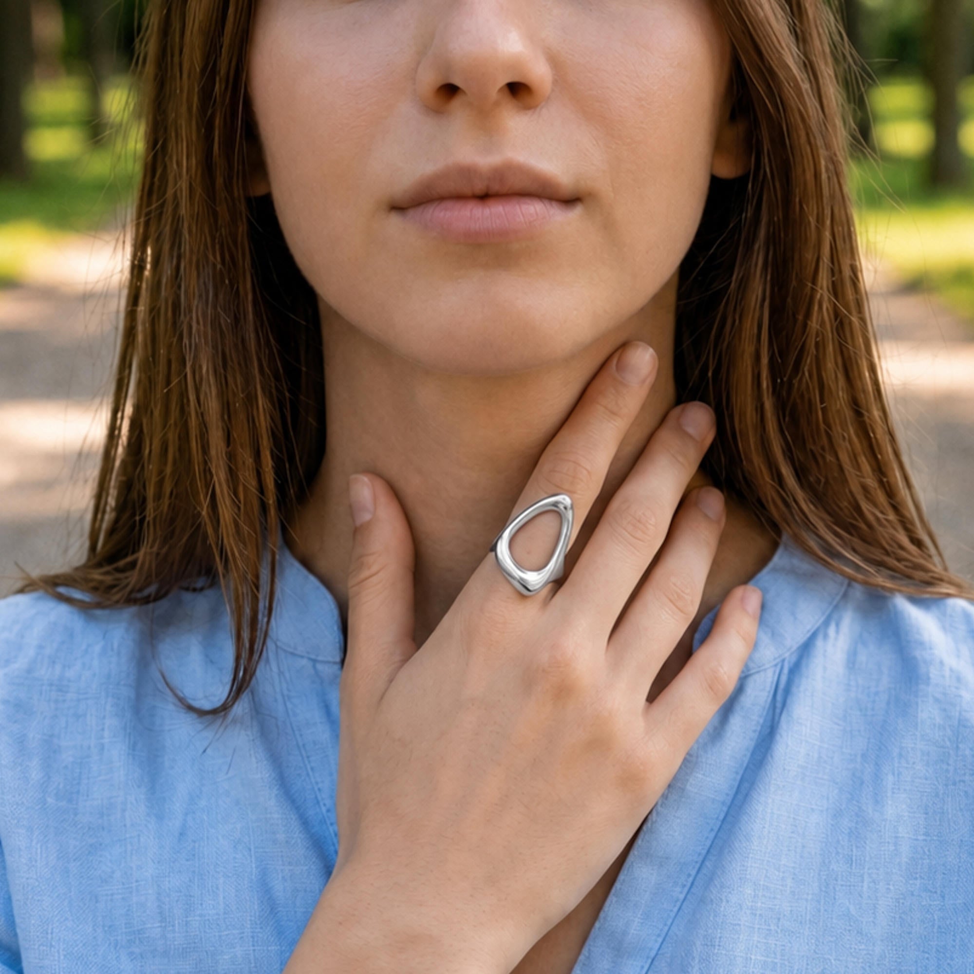Anillo ajustable asimetrico liso 30mm