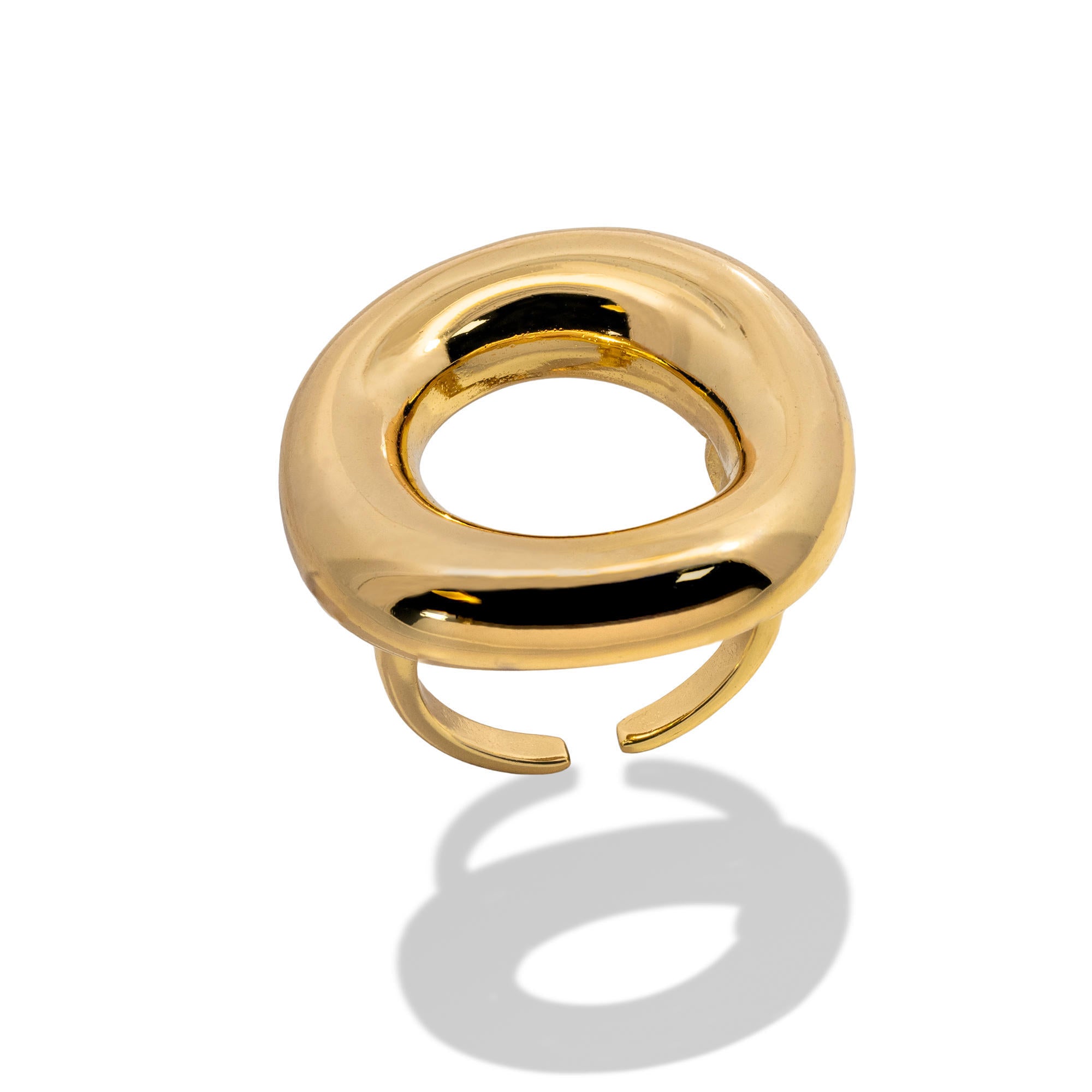 Anillo ajustable chunky circulo liso 30mm