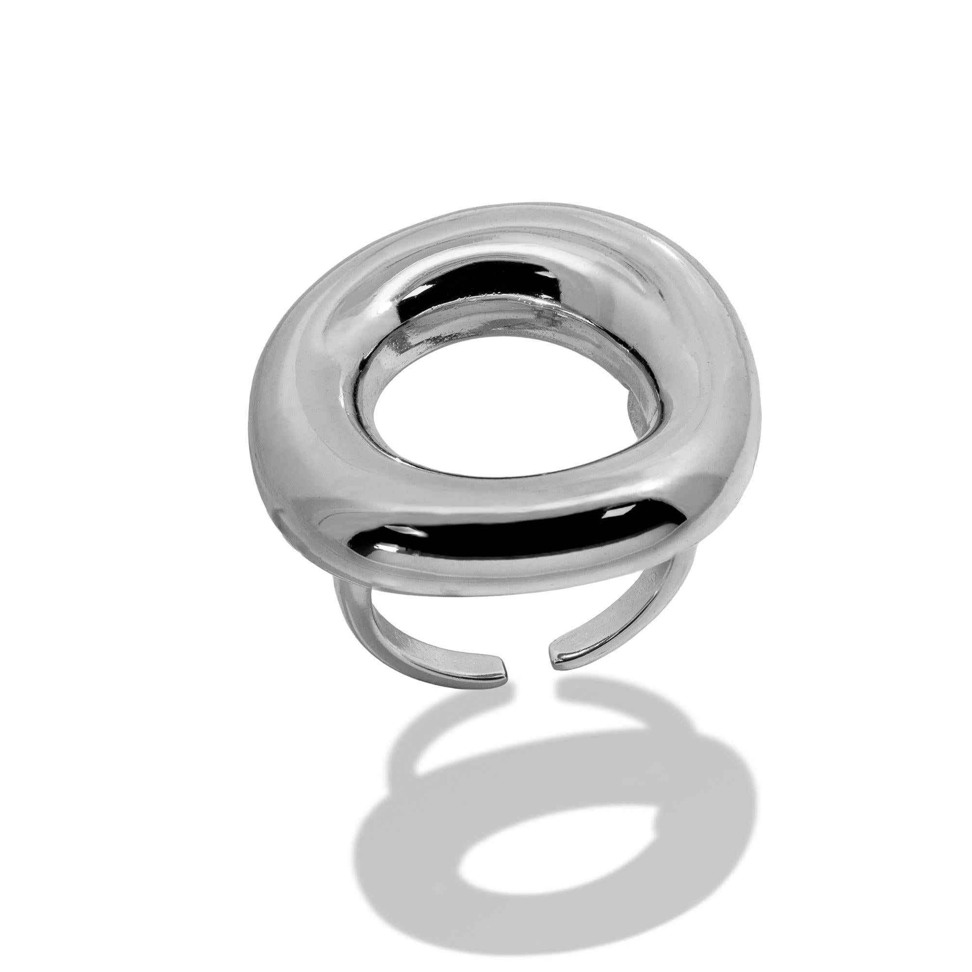 Anillo ajustable chunky circulo liso 30mm
