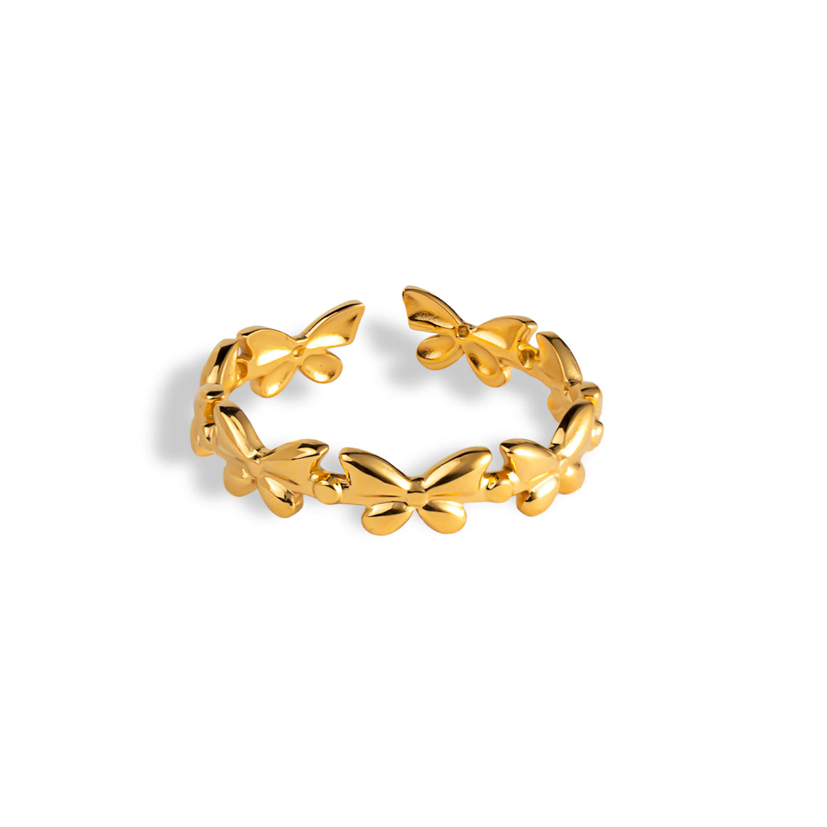 Anillo ajustable de moños lisos 5mm