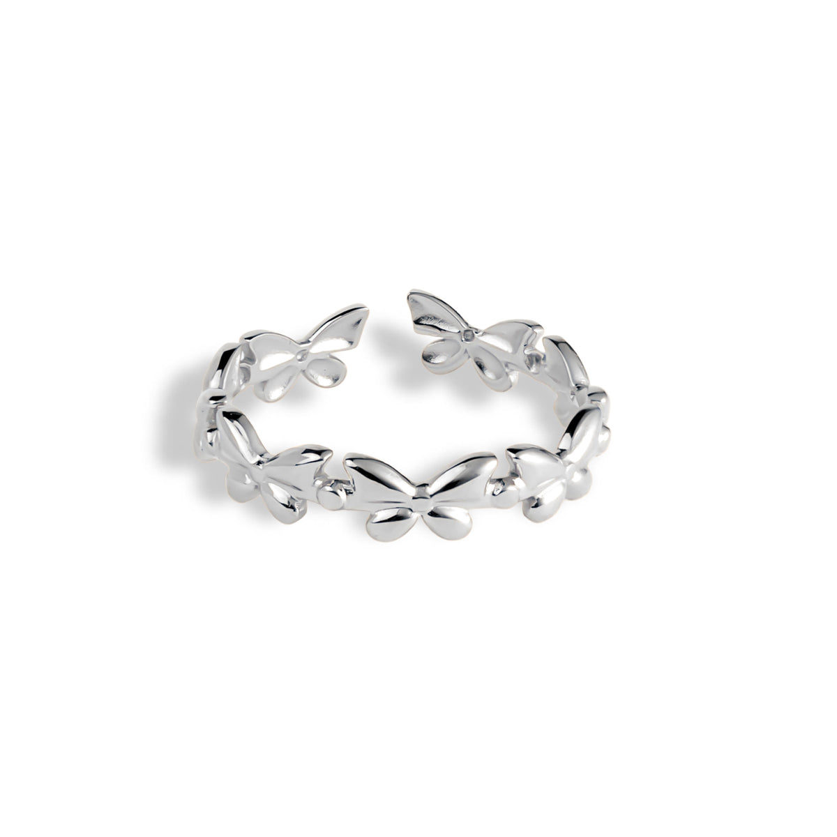 Anillo ajustable de moños lisos 5mm