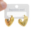 Arracada corazon texturizado 22mm