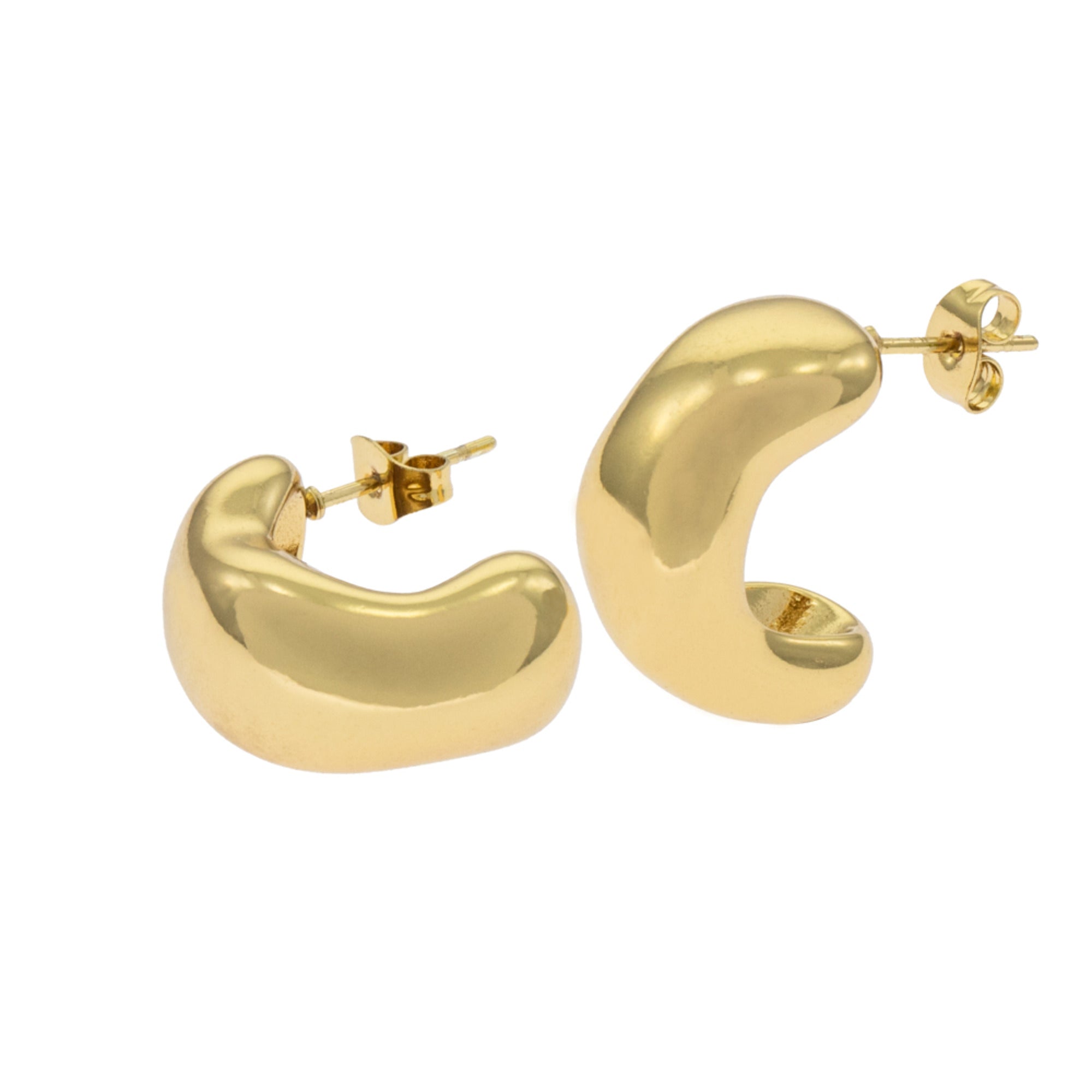 Arracada Gruesa Lisa 21MM DORADO
