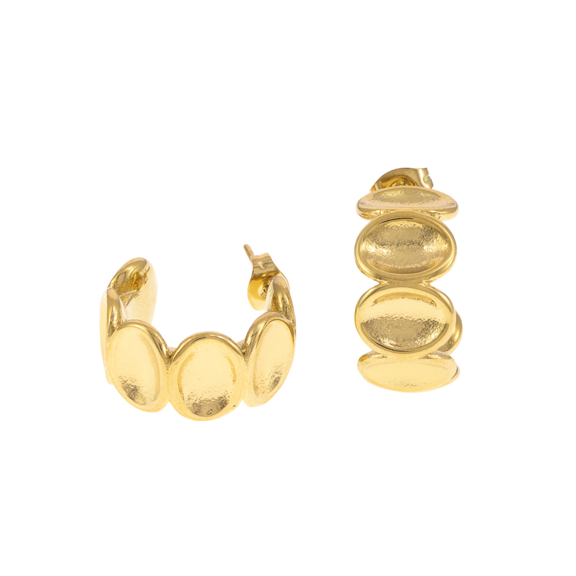 Arracada Geometrica Oval 20MM DORADO