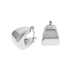 Arracada chunky ovalada lisa 18mm