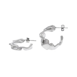 Arracada irregular con pliegues 23mm