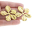 Arete flor texturizada 39mm