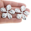 Arete flor texturizada 39mm