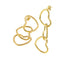 Arete largo triple corazon 60mm