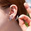 Arete de ave con textura 22mm