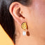 Arete de caracol perla 33mm