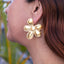 Arete de flor asimetrica 48mm