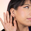 Arracada acanalada de forma irregular 18mm