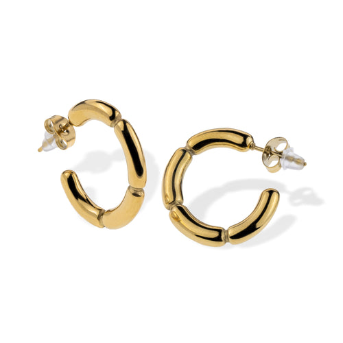 Arracada con diseño segmentado 22mm