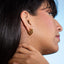 Arracada silueta irregular corazon 20mm