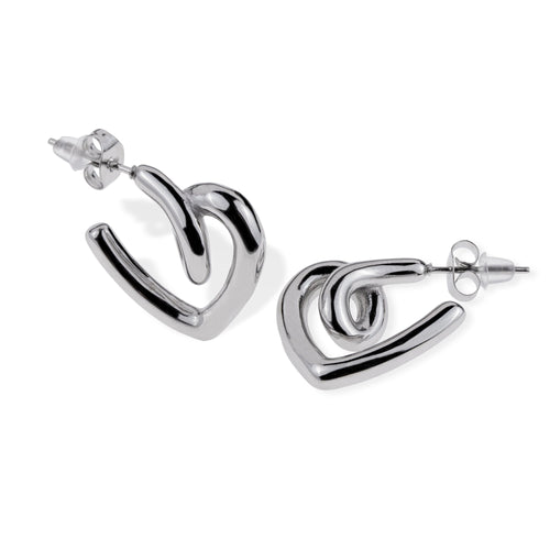 Arracada silueta irregular corazon 20mm