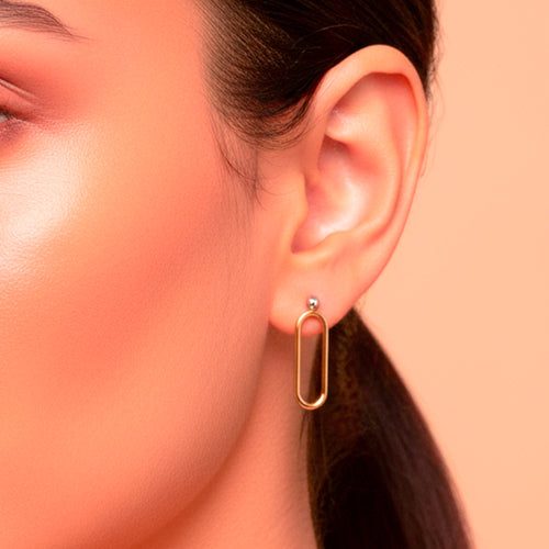 Arete largo tubular ovalado 37mm