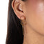 Arete largo doble aro tira colgante 53mm