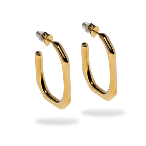 Arracada octagonal lisa 30mm