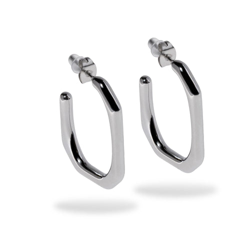 Arracada octagonal lisa 30mm