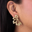 Arete media flor texturizada 39mm
