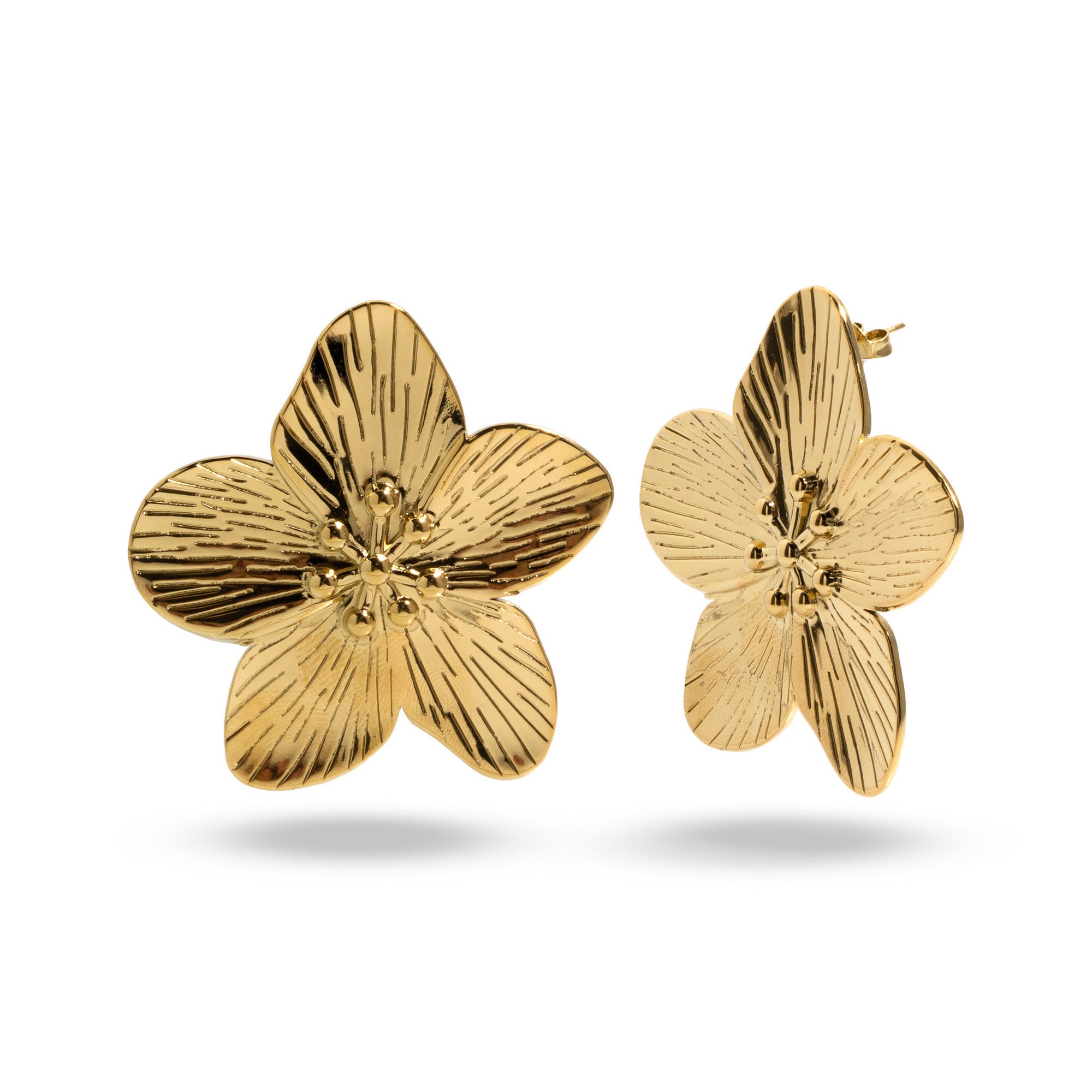 Aretes flor de 5 petalos 50mm