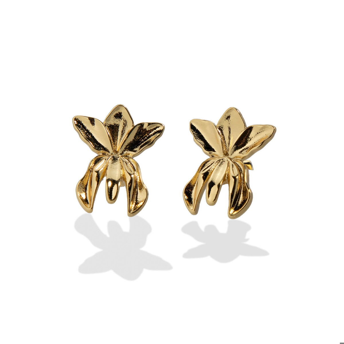 Arete de flor petalos ondulados 20mm