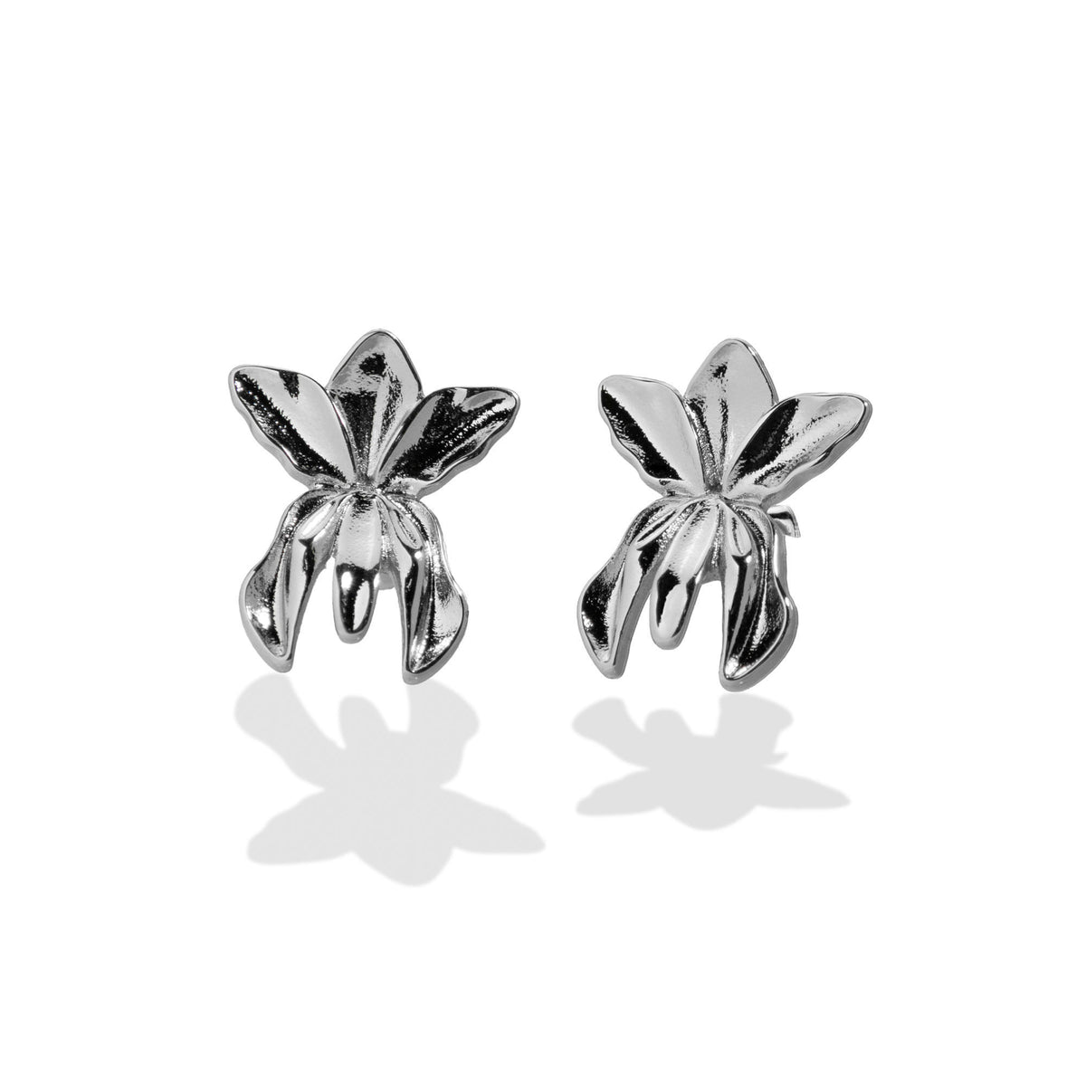 Arete de flor petalos ondulados 20mm