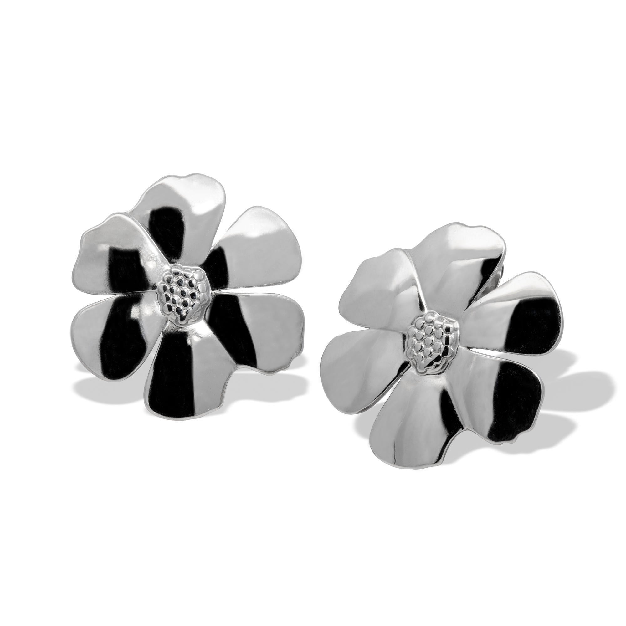 Arete de flor lisa 30mm