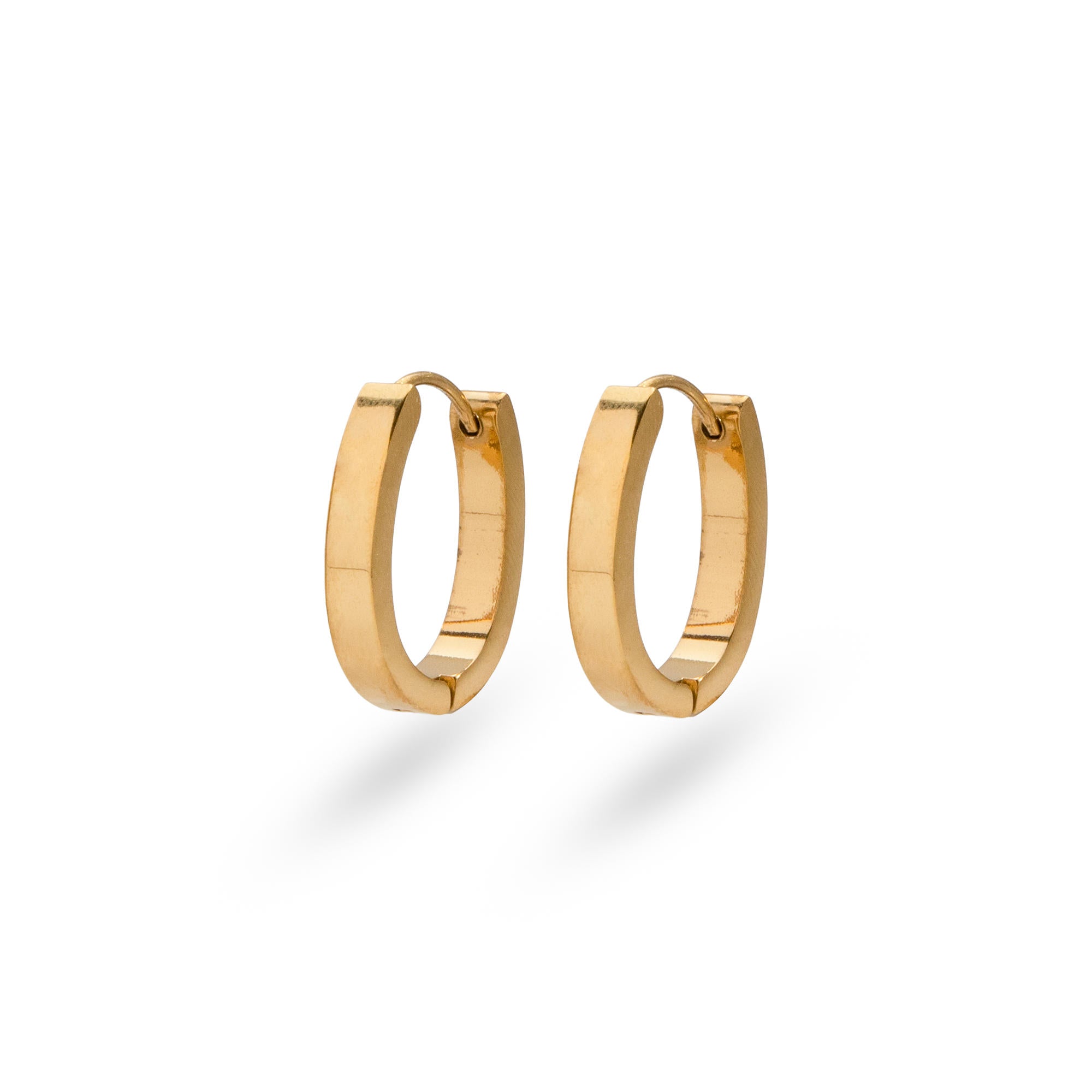 Aretes ovalados lisos 21mm