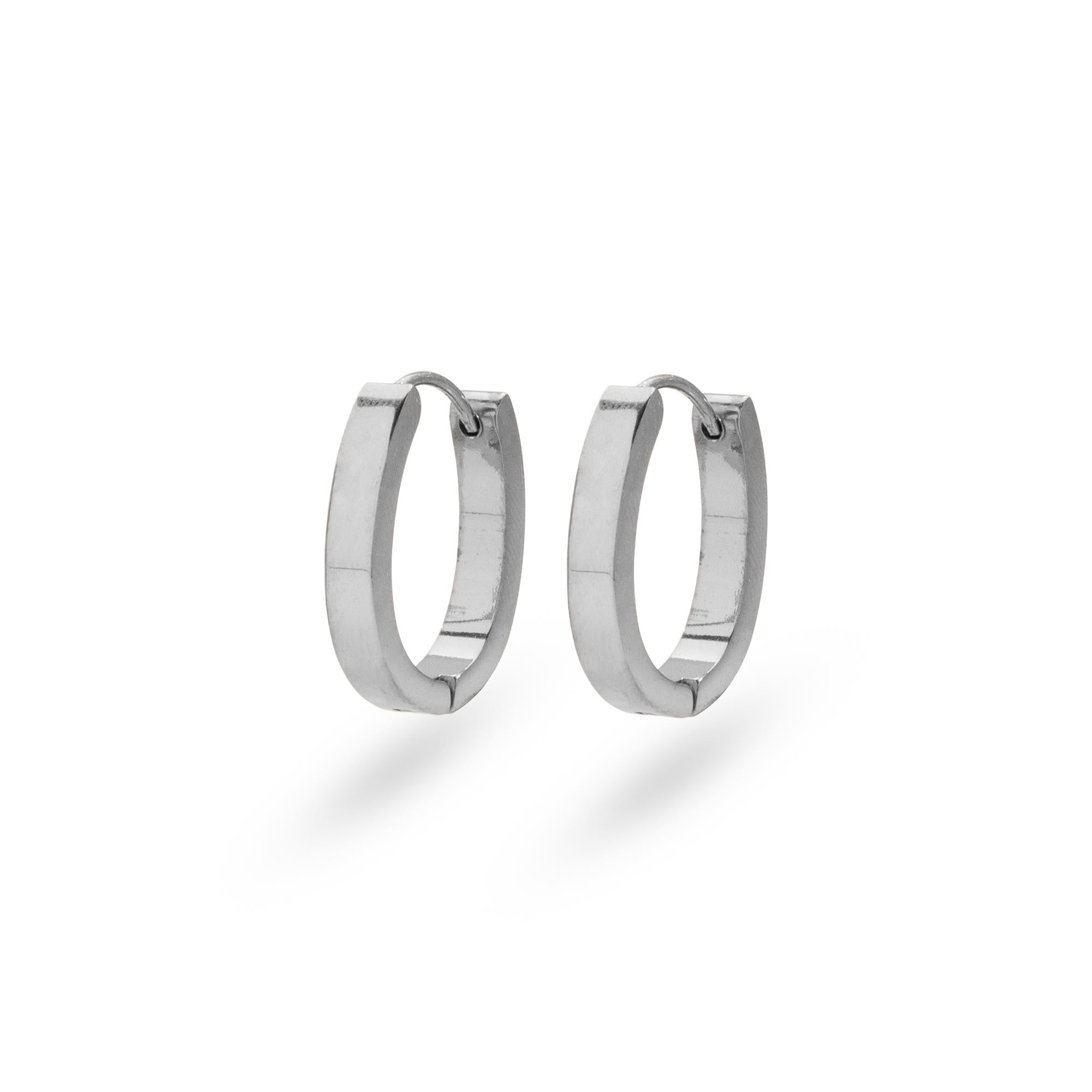 Aretes ovalados lisos 21mm