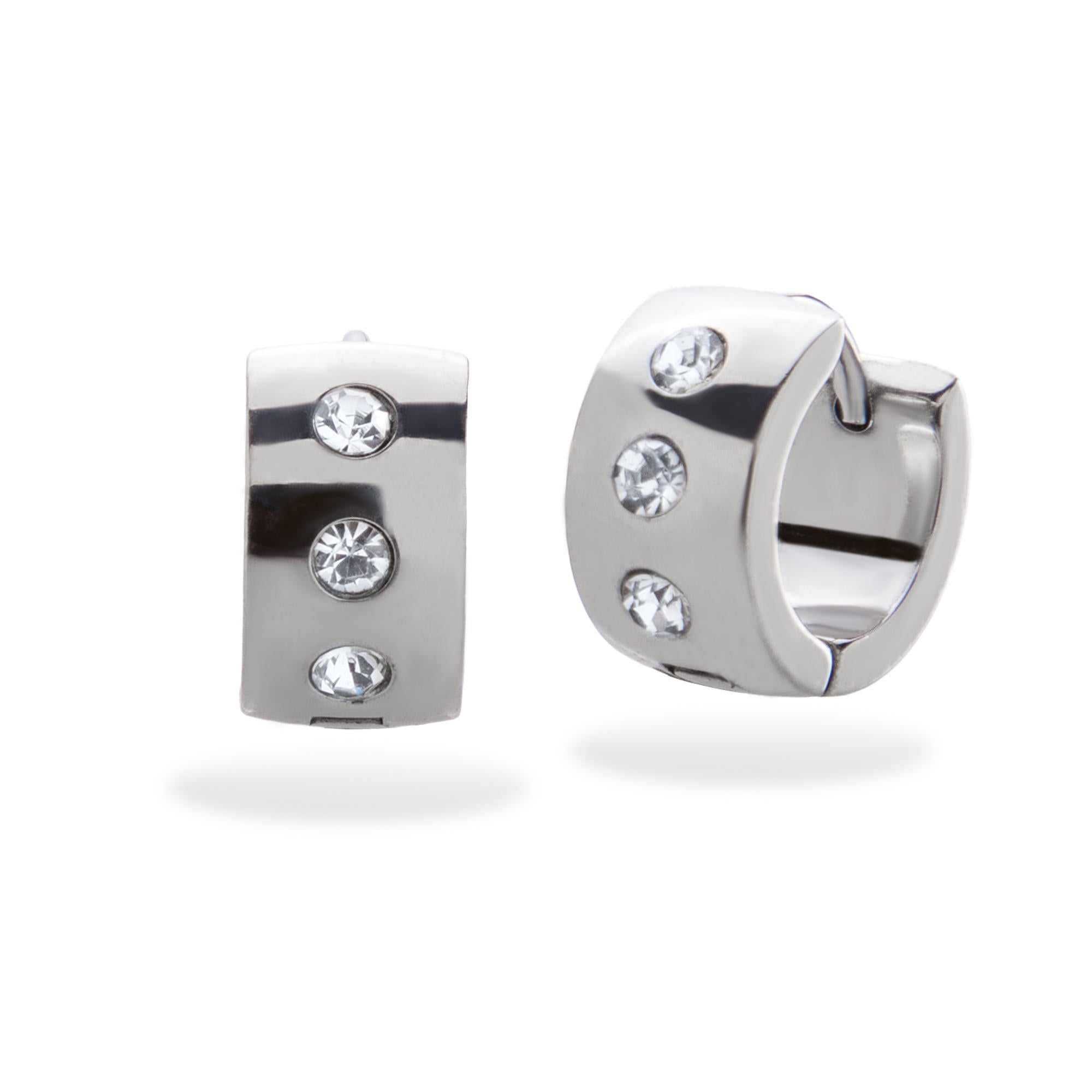 Huggies con cristales incrustados liso 13mm