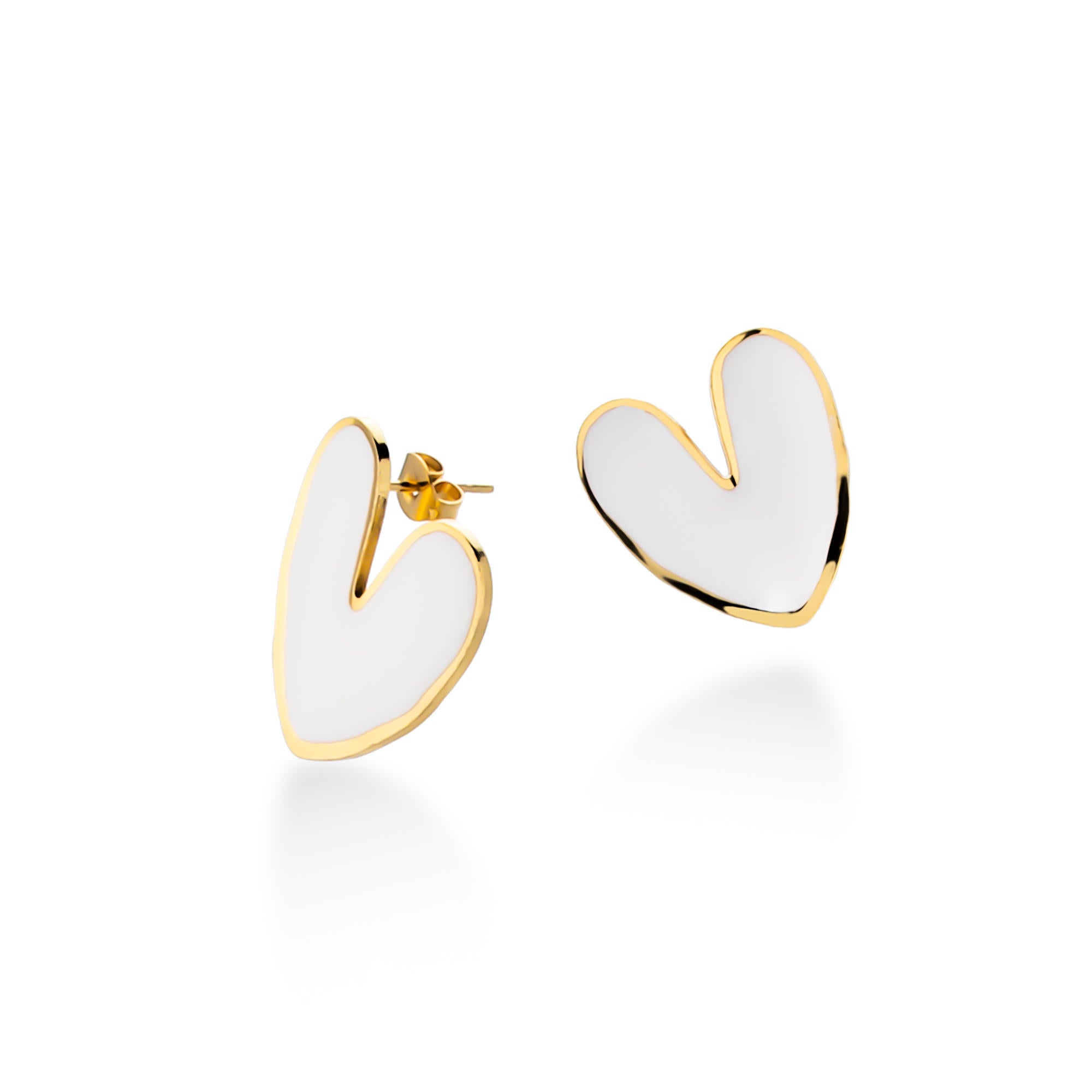 Arete corazon esmaltado biselado 25mm