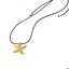 Collar hilo encerado con estrella de mar liso ajustable