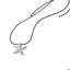 Collar hilo encerado con estrella de mar liso ajustable