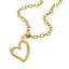 Collar eslabon ovalado corazon 68cm