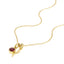 Collar cuerno de la suerte cristal rojo 45cm