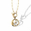Collar dije redondo luna estrella cristal 70cm