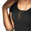 Collar cola de raton rombos torcidos entrelazados 70cm