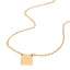 Collar Placa Rectangular Lisa 45CM DORADO