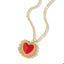 Collar de corazon esmaltado resplandor 45-50cm