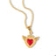 Collar sagrado corazon esmaltado con alas 45-50cm